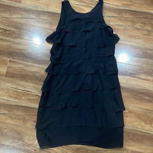Kenar Dress Ruffle Size 8 Black NWT.Cocktail Dress.
